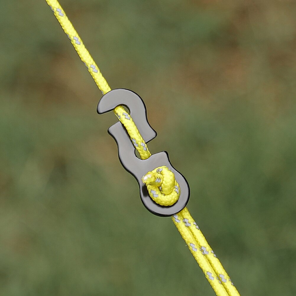 Cheap Goat Tents 10pcs Adjustable Camping Tent Cord Rope Buckle S Type Tensioners Fastener Kit Outdoor Camping Tents Securing Accessories   